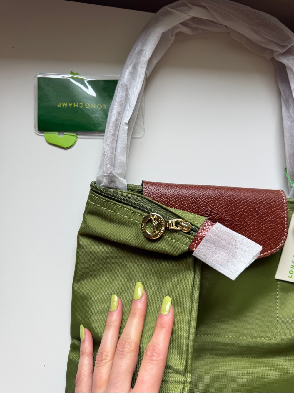 Longchamp Tote in Lichen Green Large - Picture 5 of 8